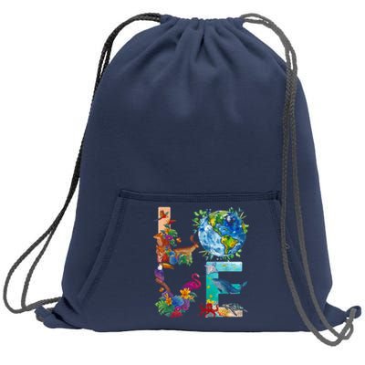 Love Earth Day Nature Sweatshirt Cinch Pack Bag