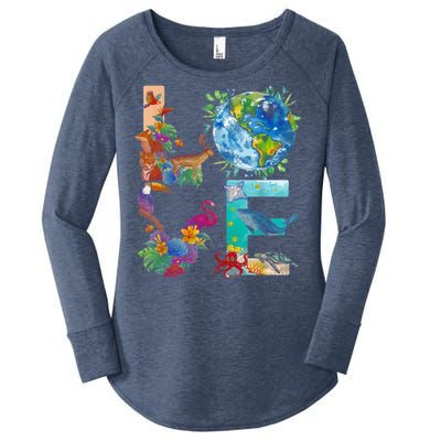 Love Earth Day Nature Women's Perfect Tri Tunic Long Sleeve Shirt