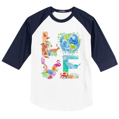 Love Earth Day Nature Baseball Sleeve Shirt