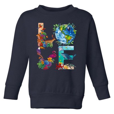 Love Earth Day Nature Toddler Sweatshirt