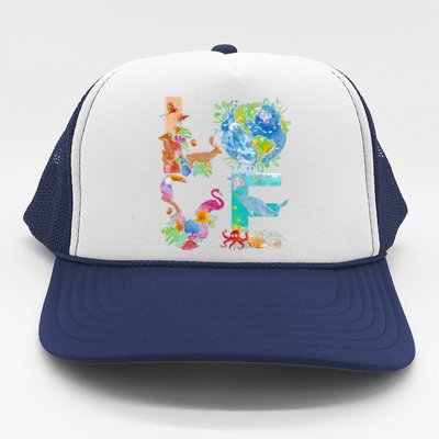 Love Earth Day Nature Trucker Hat