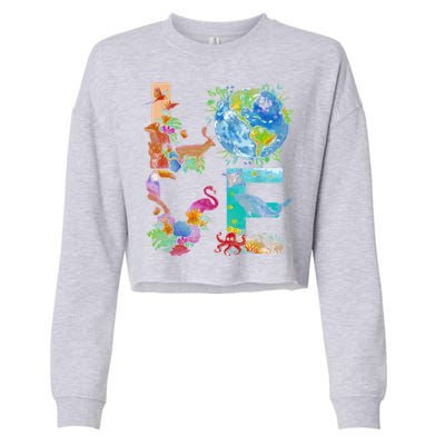 Love Earth Day Nature Cropped Pullover Crew