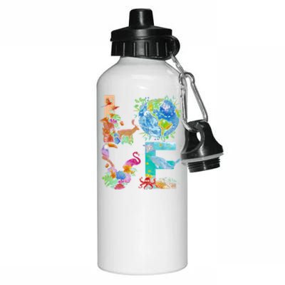 Love Earth Day Nature Aluminum Water Bottle