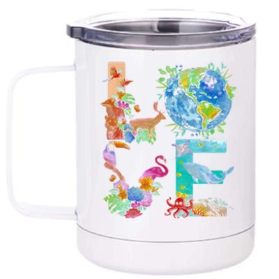 Love Earth Day Nature 12 oz Stainless Steel Tumbler Cup