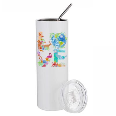 Love Earth Day Nature Stainless Steel Tumbler