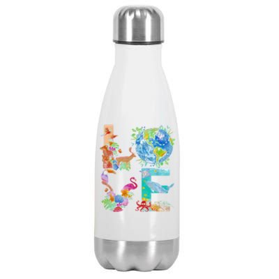 Love Earth Day Nature Stainless Steel Insulated Water Bottle