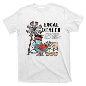 Local Egg Dealer Funny Chicken Easter Day Western Retro T-Shirt