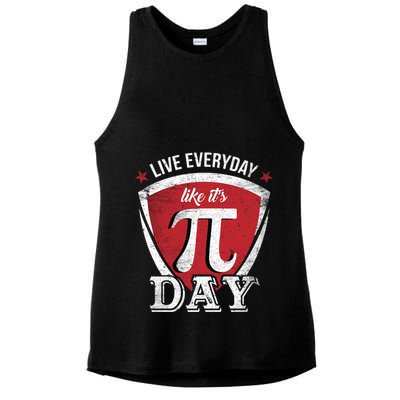 Live Every Day Like It's Pi Day Gift Ladies PosiCharge Tri-Blend Wicking Tank