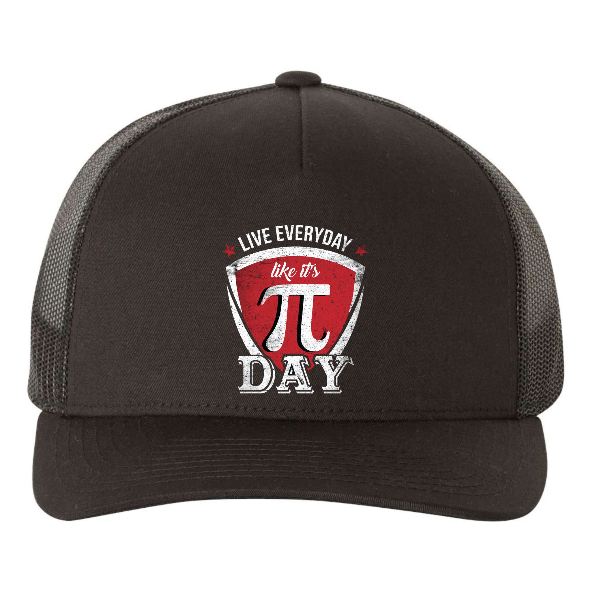 Live Every Day Like It's Pi Day Gift Yupoong Adult 5-Panel Trucker Hat