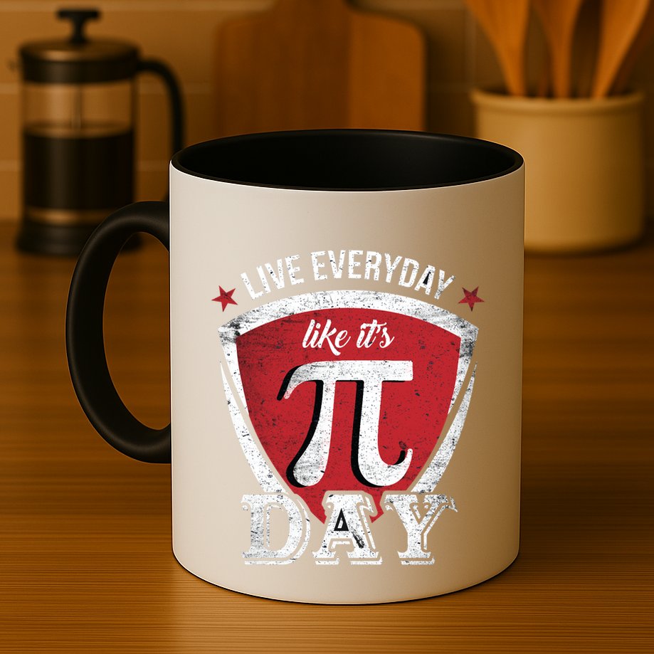 Live Every Day Like It's Pi Day Gift Mug
