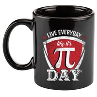 Live Every Day Like It's Pi Day Gift 11oz C Handle Ceramic Mug