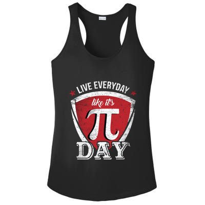 Live Every Day Like It's Pi Day Gift Ladies PosiCharge Competitor Racerback Tank