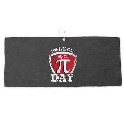 Live Every Day Like It's Pi Day Gift Large Microfiber Waffle Golf Towel