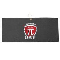 Live Every Day Like It's Pi Day Gift Large Microfiber Waffle Golf Towel