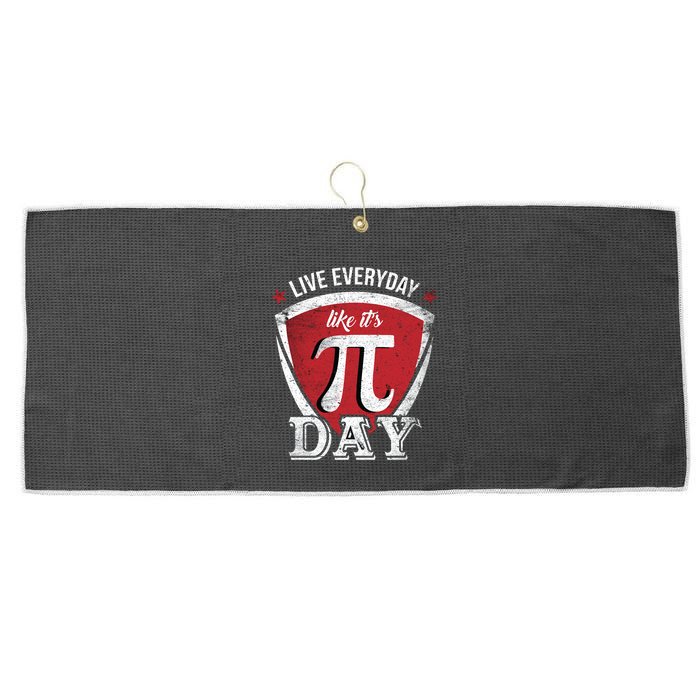 Live Every Day Like It's Pi Day Gift Large Microfiber Waffle Golf Towel