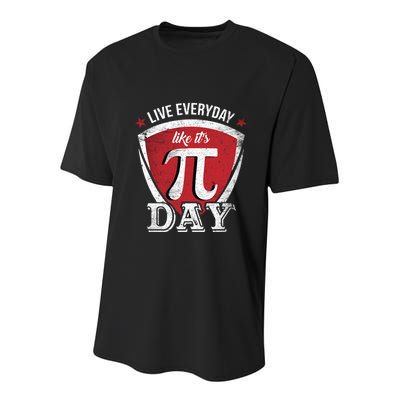 Live Every Day Like It's Pi Day Gift Youth Performance Sprint T-Shirt