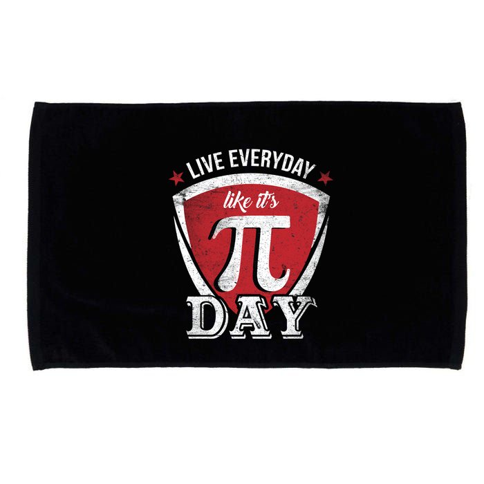 Live Every Day Like It's Pi Day Gift Microfiber Hand Towel