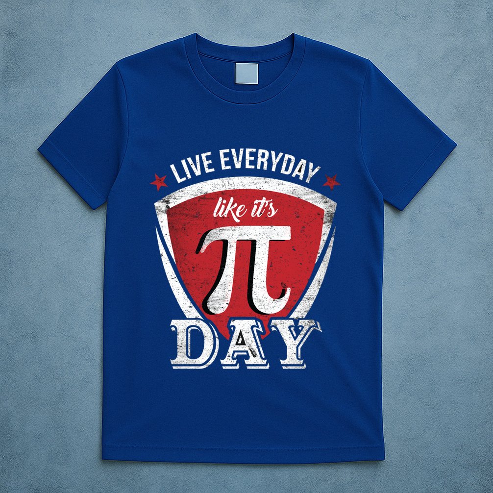 Live Every Day Like It's Pi Day Gift T-Shirt
