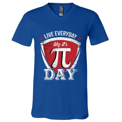 Live Every Day Like It's Pi Day Gift V-Neck T-Shirt