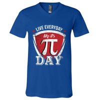 Live Every Day Like It's Pi Day Gift V-Neck T-Shirt