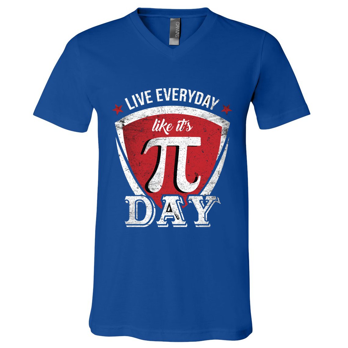 Live Every Day Like It's Pi Day Gift V-Neck T-Shirt