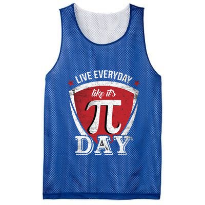 Live Every Day Like It's Pi Day Gift Mesh Reversible Basketball Jersey Tank