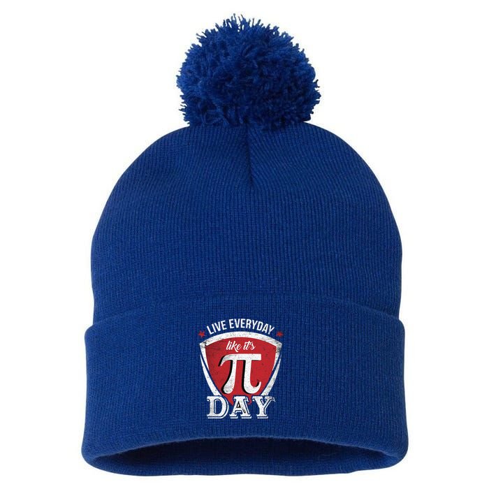 Live Every Day Like It's Pi Day Gift Pom Pom 12in Knit Beanie