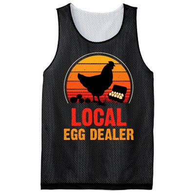 Local Egg Dealer Funny Retro Egg Peddler Chicken Egg Farmer Mesh Reversible Basketball Jersey Tank