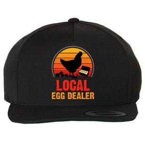 Local Egg Dealer Funny Retro Egg Peddler Chicken Egg Farmer Wool Snapback Cap