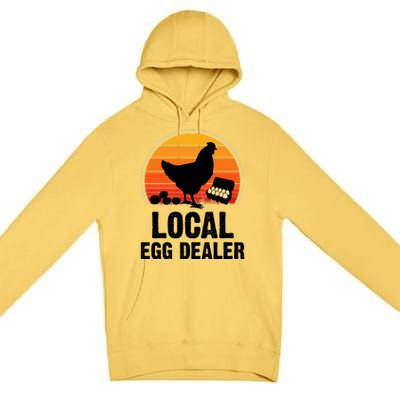 Local Egg Dealer Funny Retro Egg Peddler Chicken Egg Farmer Premium Pullover Hoodie