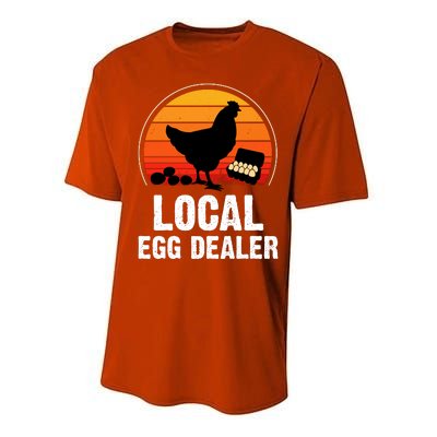 Local Egg Dealer Funny Retro Egg Peddler Chicken Egg Farmer Performance Sprint T-Shirt