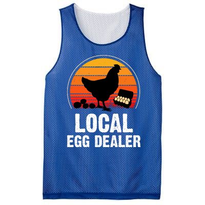 Local Egg Dealer Funny Retro Egg Peddler Chicken Egg Farmer Mesh Reversible Basketball Jersey Tank