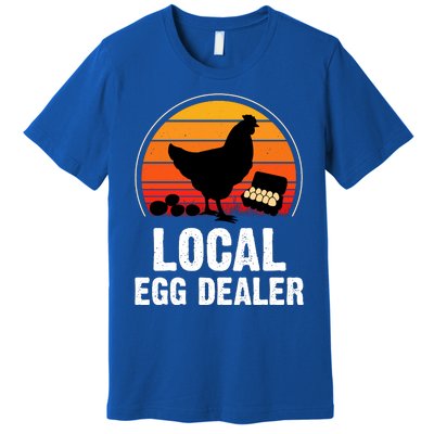 Local Egg Dealer Funny Retro Egg Peddler Chicken Egg Farmer Premium T-Shirt