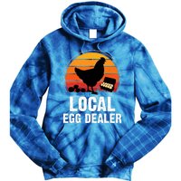 Local Egg Dealer Funny Retro Egg Peddler Chicken Egg Farmer Tie Dye Hoodie