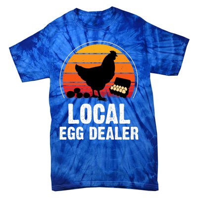 Local Egg Dealer Funny Retro Egg Peddler Chicken Egg Farmer Tie-Dye T-Shirt