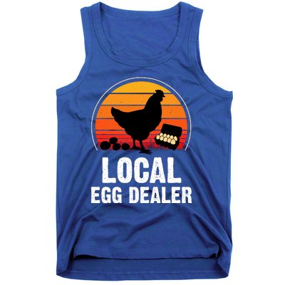 Local Egg Dealer Funny Retro Egg Peddler Chicken Egg Farmer Tank Top