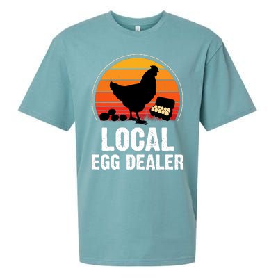 Local Egg Dealer Funny Retro Egg Peddler Chicken Egg Farmer Sueded Cloud Jersey T-Shirt