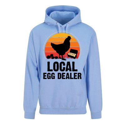 Local Egg Dealer Funny Retro Egg Peddler Chicken Egg Farmer Unisex Surf Hoodie