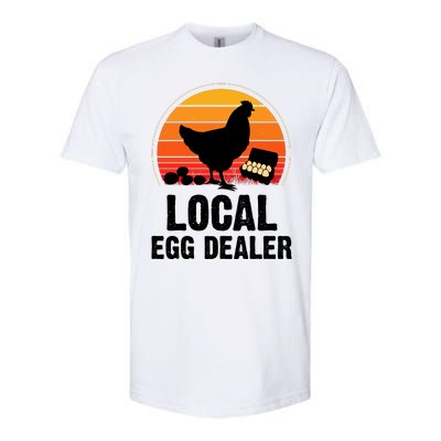 Local Egg Dealer Funny Retro Egg Peddler Chicken Egg Farmer Softstyle CVC T-Shirt