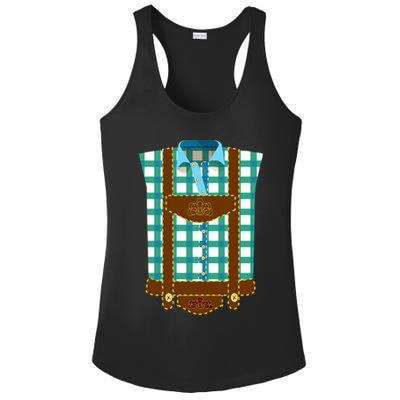 Lederhosen Costume Funny Oktoberfest Tux Ladies PosiCharge Competitor Racerback Tank