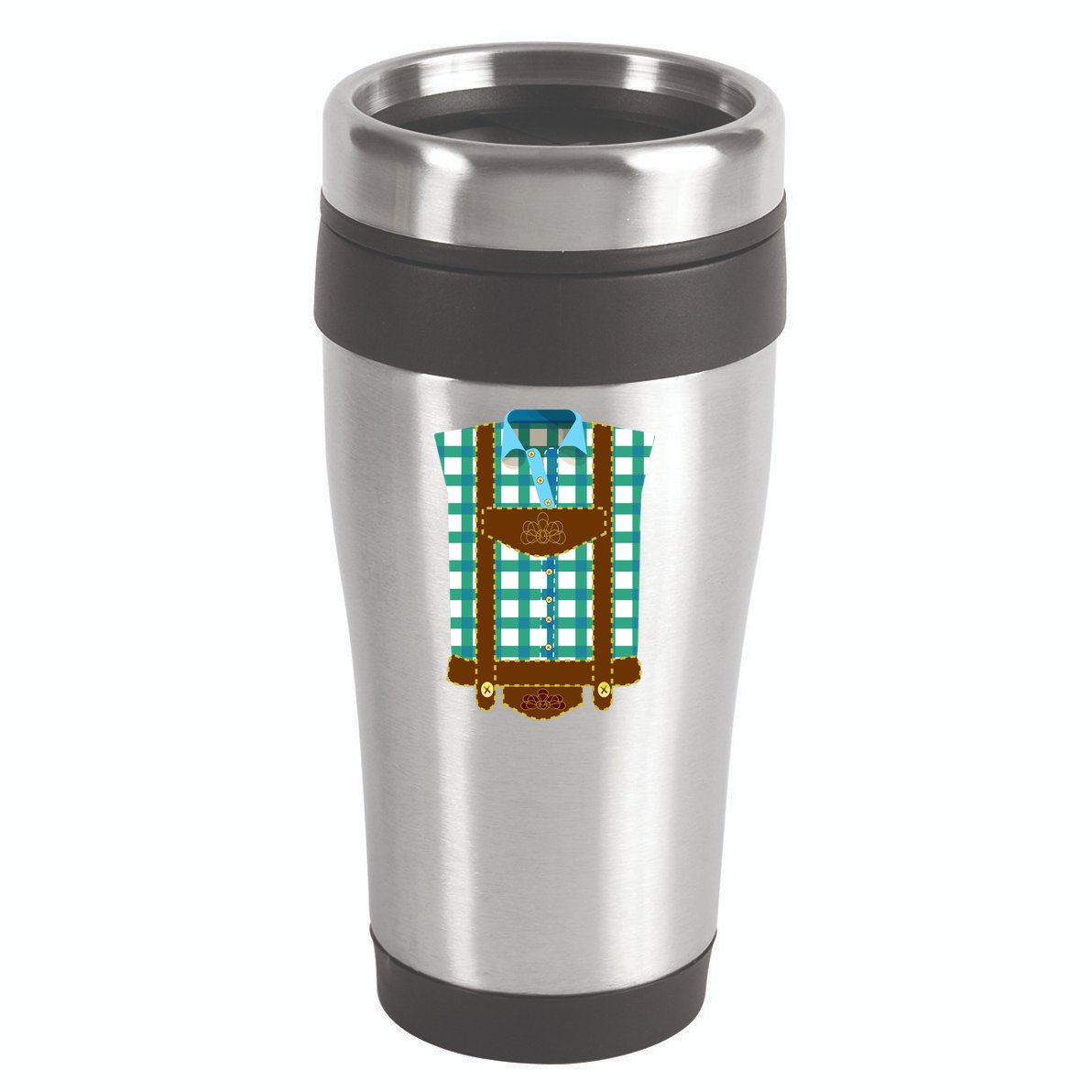 Lederhosen Costume Funny Oktoberfest Tux 16oz Travel Tumbler