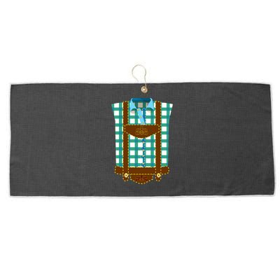 Lederhosen Costume Funny Oktoberfest Tux Large Microfiber Waffle Golf Towel