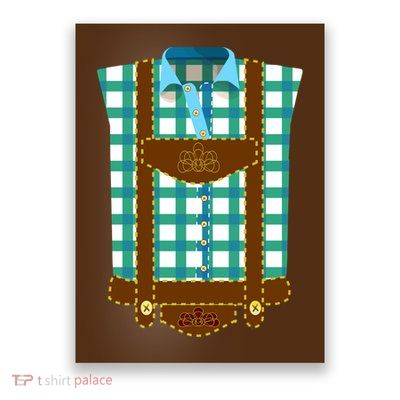 Lederhosen Costume Funny Oktoberfest Tux Poster