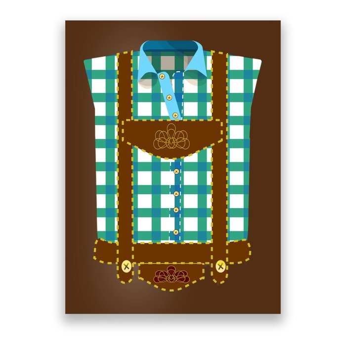 Lederhosen Costume Funny Oktoberfest Tux Poster