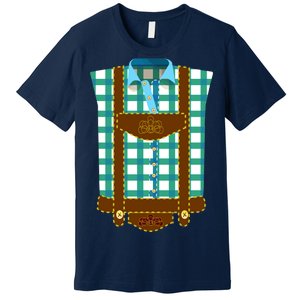 Lederhosen Costume Funny Oktoberfest Tux Premium T-Shirt