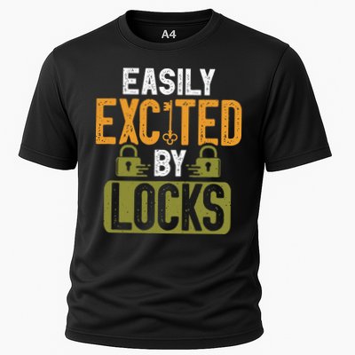 Locksmith Easily Excited Lockpicking Lock Pick Locksmithing Performance Shirt