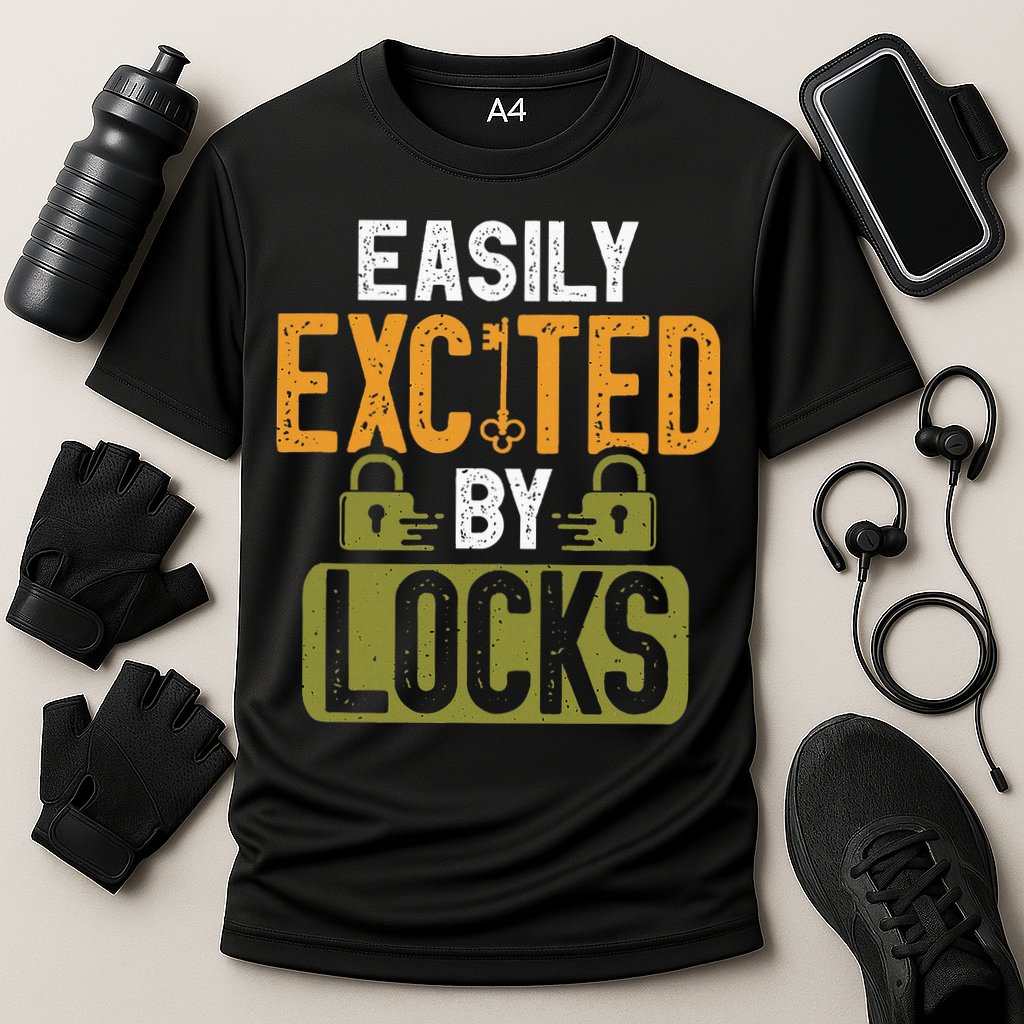 Locksmith Easily Excited Lockpicking Lock Pick Locksmithing Performance Shirt