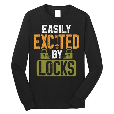 Locksmith Easily Excited Lockpicking Lock Pick Locksmithing Long Sleeve Shirt