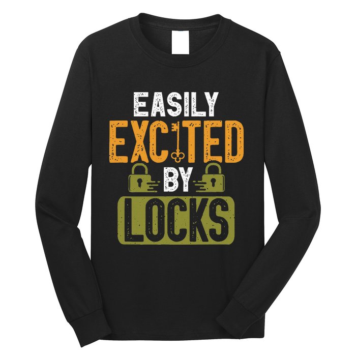 Locksmith Easily Excited Lockpicking Lock Pick Locksmithing Long Sleeve Shirt