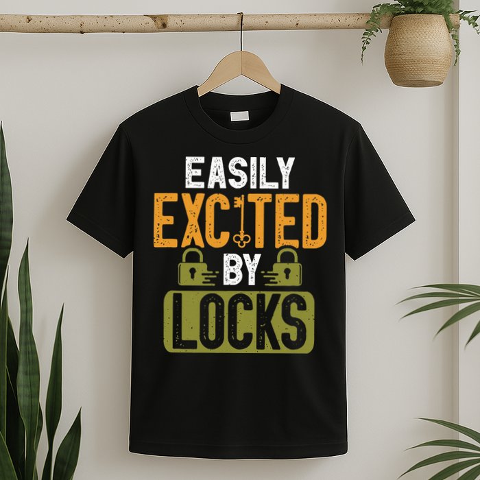 Locksmith Easily Excited Lockpicking Lock Pick Locksmithing T-Shirt